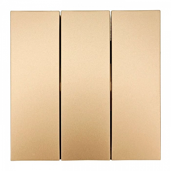 Выключатель Lezard Zima 704-3688-109QC 3 клавиши безвинтовой золото