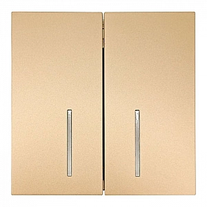 Выключатель Lezard Zima 704-3688-112QC 2 клавиши безвинтовой золото