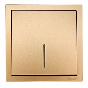 Выключатель Lezard Zima 704-3688-111QC 1 клавиша с подсветкой золото. Изображение - 2