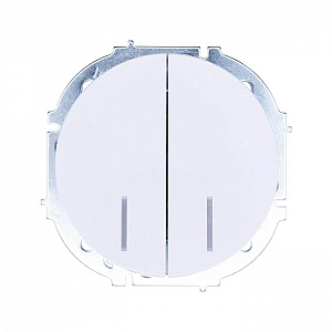 Выключатель Lezard Osen 743-0288-112 2 клавиши с подсветкой белый