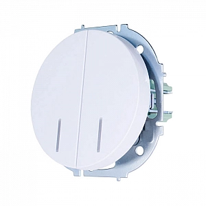 Выключатель Lezard Osen 743-0288-112 2 клавиши с подсветкой белый. Изображение - 1