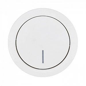 Выключатель Lezard Osen 743-0288-111 1 клавиша с подсветкой белый. Изображение - 2