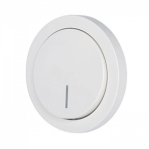 Выключатель Lezard Osen 743-0288-111 1 клавиша с подсветкой белый. Изображение - 3