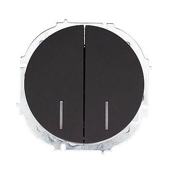 Выключатель Lezard Osen 743-4288-112 2 клавиши с подсветкой черный бархат