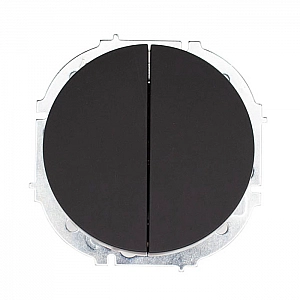 Выключатель Lezard Osen 743-4288-101 2 клавиши черный бархат