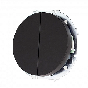 Выключатель Lezard Osen 743-4288-101 2 клавиши черный бархат. Изображение - 1