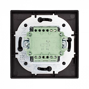 Выключатель Lezard Osen 743-4288-101 2 клавиши черный бархат. Изображение - 4