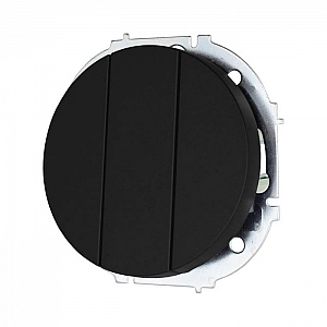 Выключатель Lezard Osen 743-4288-109 3 клавиши черный бархат. Изображение - 1