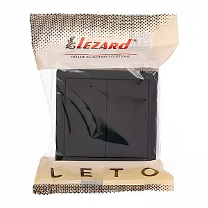 Выключатель Lezard Leto 752-4200-101 2 клавиши черный бархат. Изображение - 3