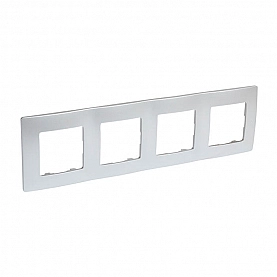 Рамка Legrand Etika 672554 4 поста алюминий