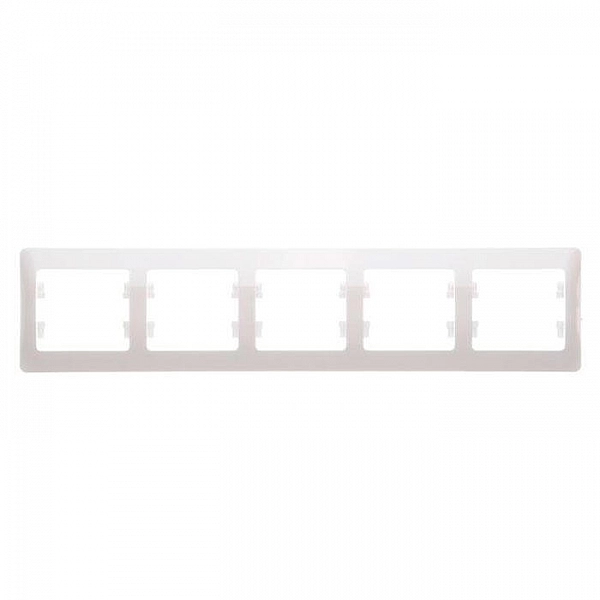 Рамка Systeme Electric Glossa GSL000105 5 постов горизонтальная белая