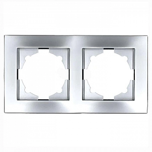 Рамка EL-BI Vega 510-011000-226 2 поста серебро