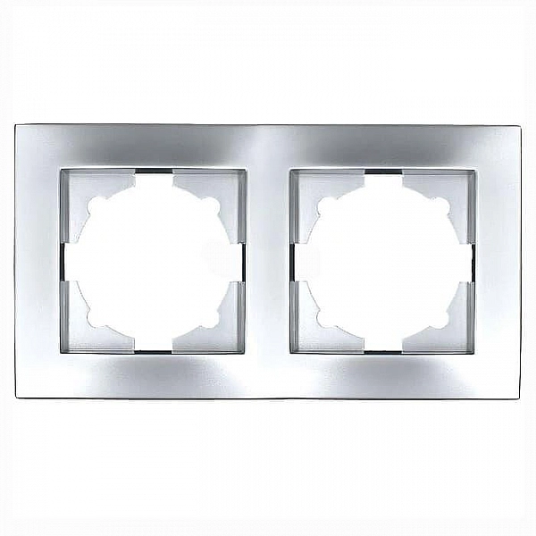 Рамка EL-BI Vega 510-011000-226 2 поста серебро