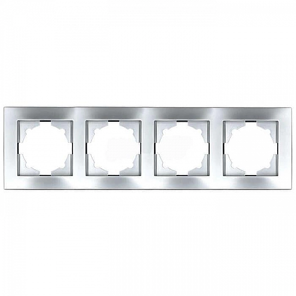 Рамка EL-BI Vega 510-011000-228 4 поста серебро