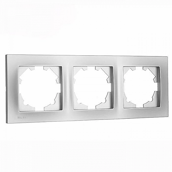 Рамка EL-BI Vega 510-011000-227 3 поста серебро