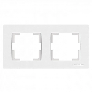 Рамка Mutlusan Rita 2220 800 1201 2 поста горизонтальный монтаж белая