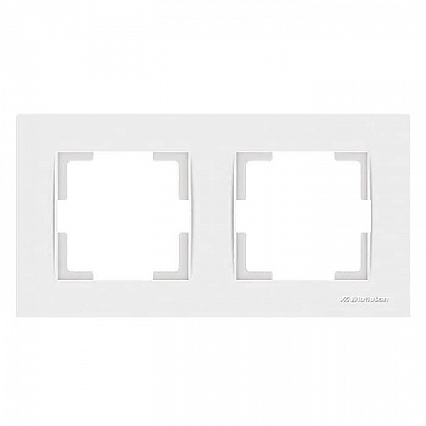 Рамка Mutlusan Rita 2220 800 1201 2 поста горизонтальный монтаж белая