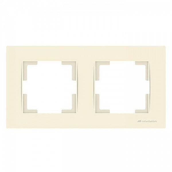 Рамка Mutlusan Rita 2220 800 1202 2 поста горизонтальный монтаж слоновая кость