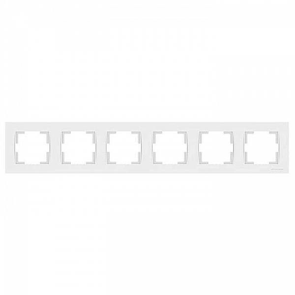 Рамка Mutlusan Rita 2220 800 1601 6 постов горизонтальный монтаж белая