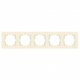 Рамка Mutlusan Rita 2220 800 1502 5 постов горизонтальный монтаж слоновая кость