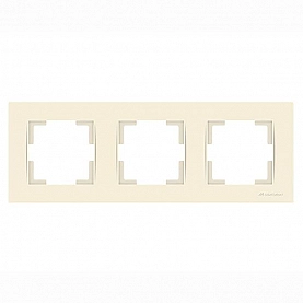 Рамка Mutlusan Rita 2220 800 1302 3 поста горизонтальный монтаж слоновая кость