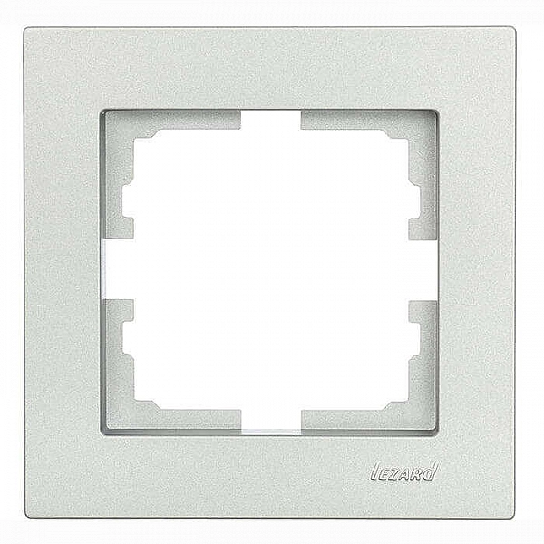 Рамка Lezard Vesna 742-3500-146 1 пост горизонтальная платина