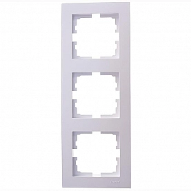 Рамка Lezard Vesna 742-3000-153 3 поста вертикальная жемчужно-белый перламутр