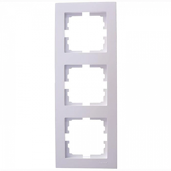Рамка Lezard Vesna 742-3000-153 3 поста вертикальная жемчужно-белый перламутр