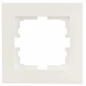 Рамка Lezard Vesna 742-3000-146 1 пост горизонтальная жемчужно-белый перламутр