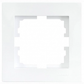 Рамка Lezard Vesna 742-0200-146 1 пост горизонтальная белая