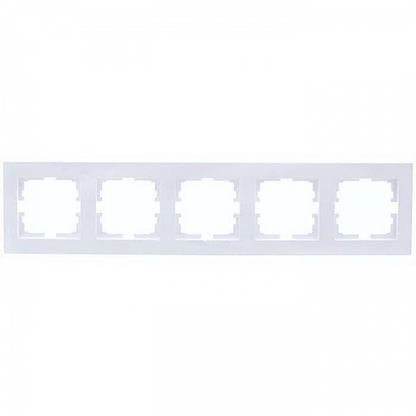 Рамка Lezard Vesna 742-0200-150 5 постов горизонтальная белая