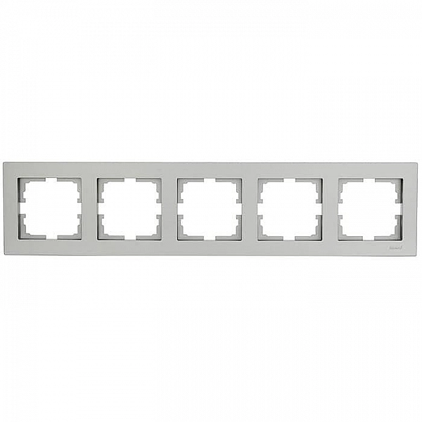 Рамка Lezard Vesna 742-3500-150 5 постов горизонтальная платина