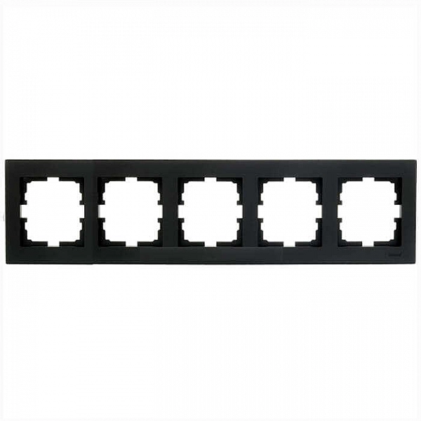 Рамка Lezard Vesna 742-4200-150 5 постов горизонтальная черный бархат