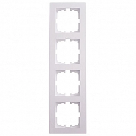 Рамка Lezard Vesna 742-0200-154 4 поста вертикальная белая