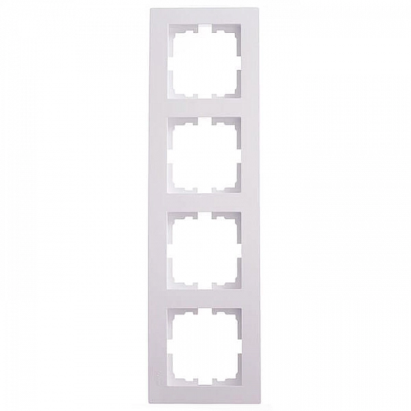 Рамка Lezard Vesna 742-0200-154 4 поста вертикальная белая
