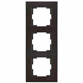 Рамка Mutlusan Rita 2220 800 2384 3 поста вертикальный монтаж черный матовый