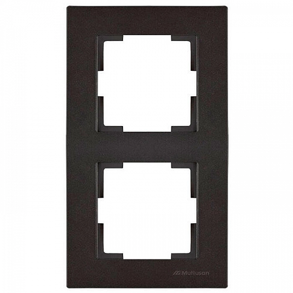 Рамка Mutlusan Rita 2220 800 2284 2 поста вертикальный монтаж черный матовый