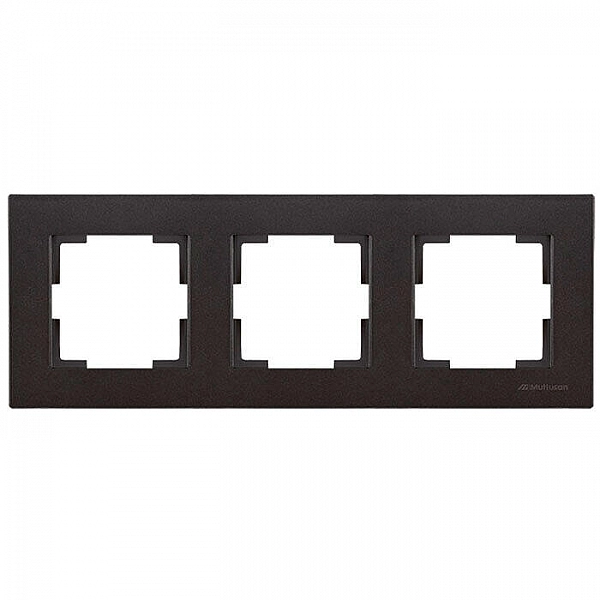Рамка Mutlusan Rita 2220 800 1384 3 поста горизонтальный монтаж черный матовый