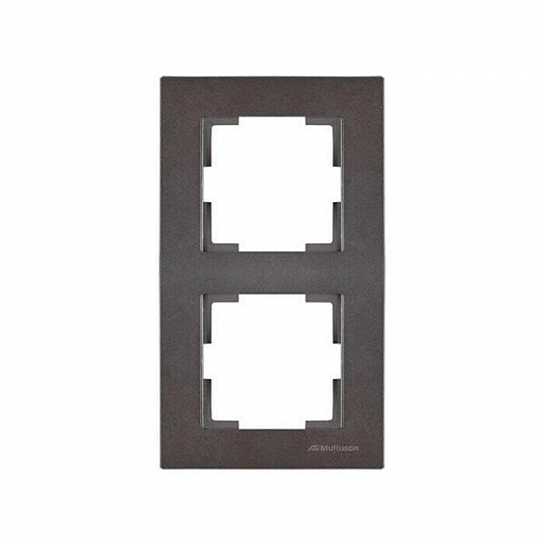 Рамка Mutlusan Rita 2220 800 2295 2 поста вертикальный монтаж дымчатый