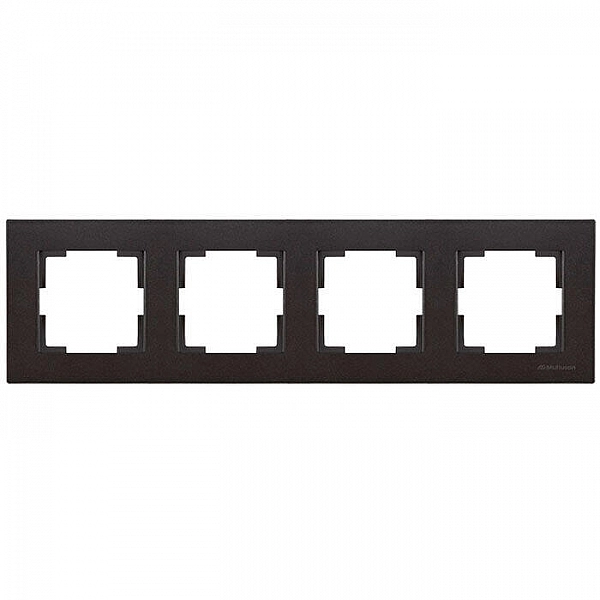 Рамка Mutlusan Rita 2220 800 1484 4 поста горизонтальный монтаж черный матовый
