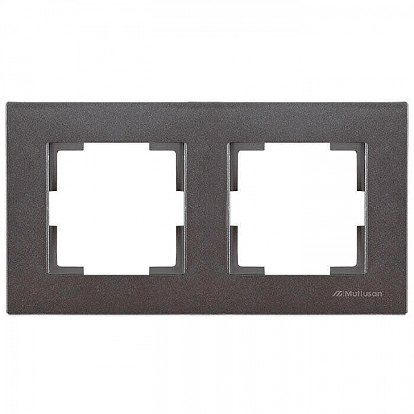 Рамка Mutlusan Rita 2220 800 1295 2 поста горизонтальный монтаж дымчатый