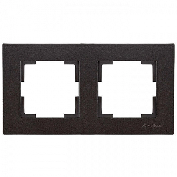 Рамка Mutlusan Rita 2220 800 1284 2 поста горизонтальный монтаж черный матовый