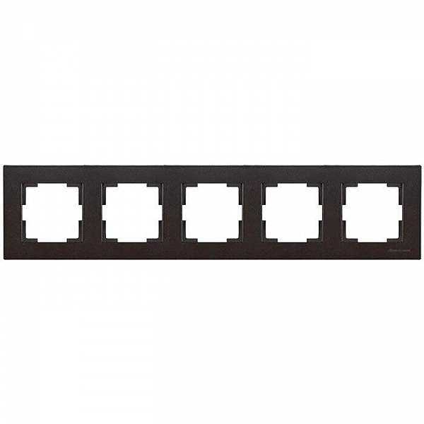 Рамка Mutlusan Rita 2220 800 1584 5 постов горизонтальный монтаж черный матовый