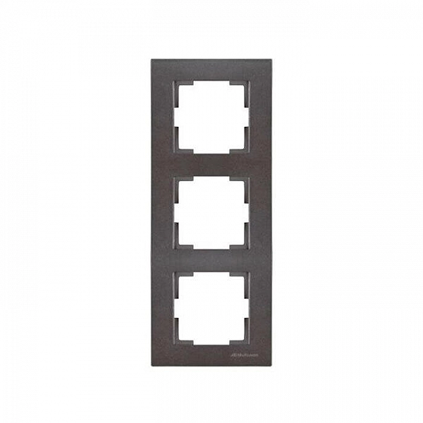Рамка Mutlusan Rita 2220 800 2395 3 поста вертикальный монтаж дымчатый