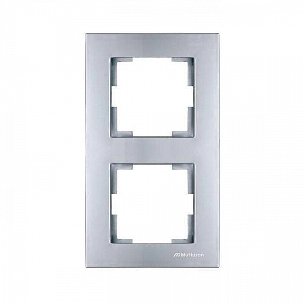 Рамка Mutlusan Rita 2220 800 2282 2 поста вертикальный монтаж неравеющая сталь