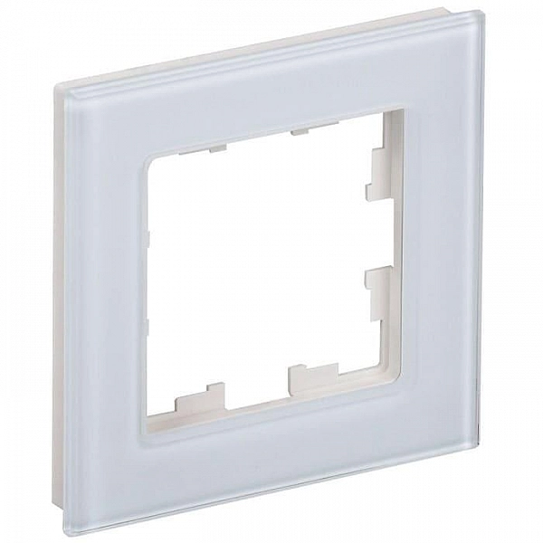Рамка IEK Brite РУ-1-2-БрБ 1 пост стекло белый