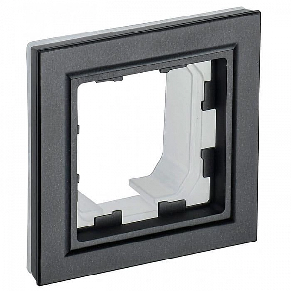 Рамка IEK Brite РУ-1-БрЧ 1 пост черный