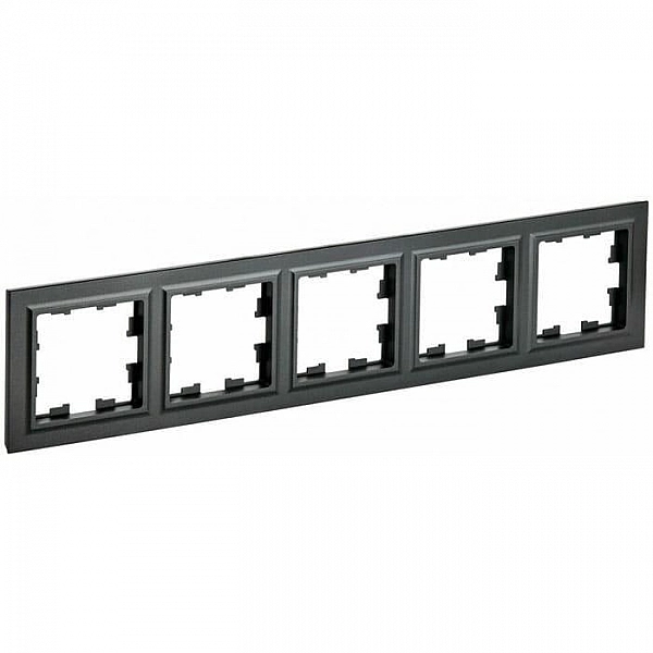 Рамка IEK Brite РУ-5-БрЧ 5 постов черный