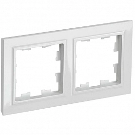 Рамка IEK Brite РУ-2-БрБ 2 поста белый