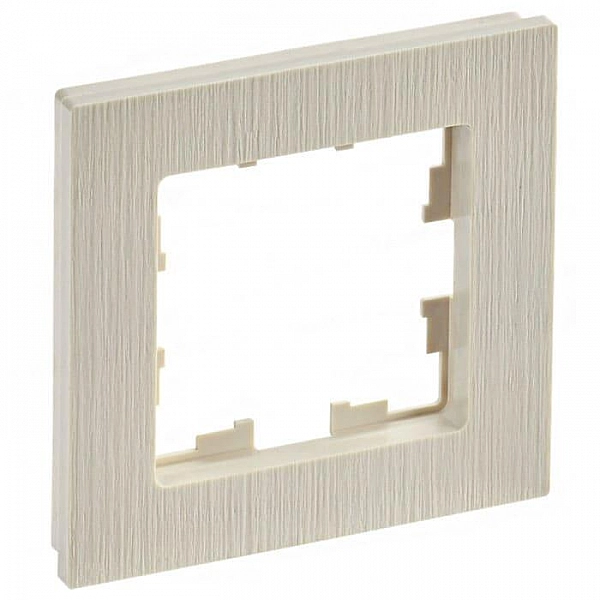 Рамка IEK Brite РУ-1-Бр 1 пост бежевый рифленый